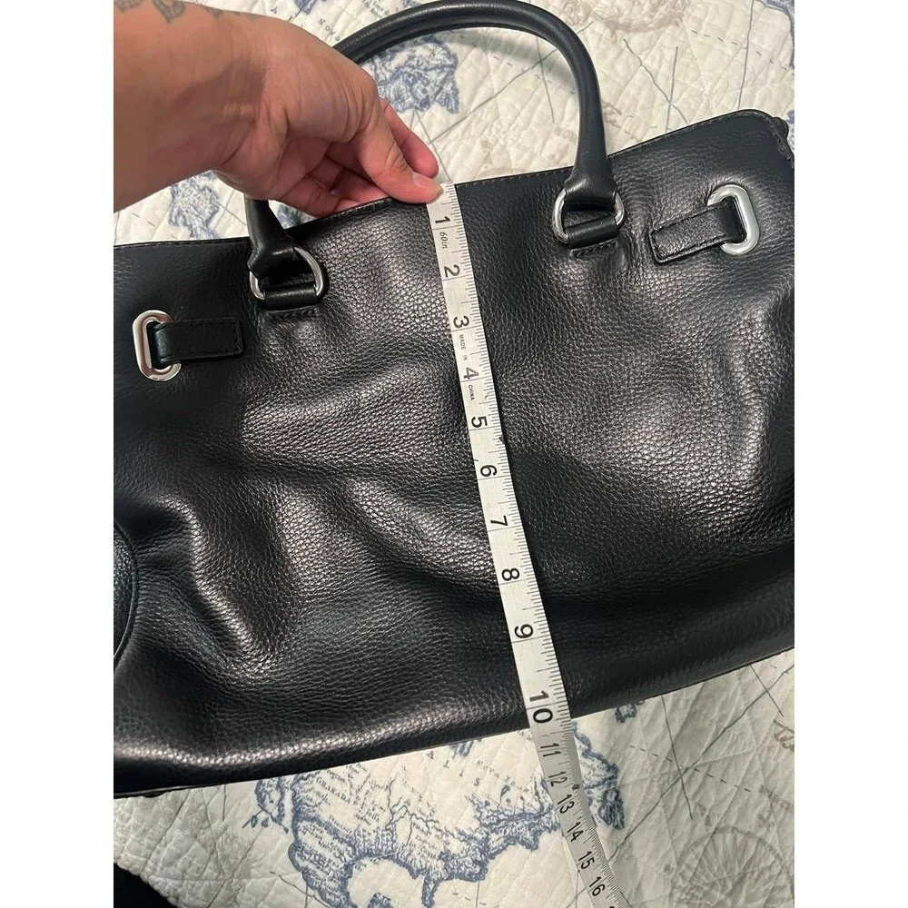 Black Michael kors Hamilton large pebbled leather